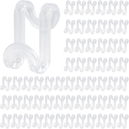 Hanger Hooks Space Saving, 60PCS Clothes Hanger Connector Hooks Closet Space Savers for Hanging Clothes, Clear