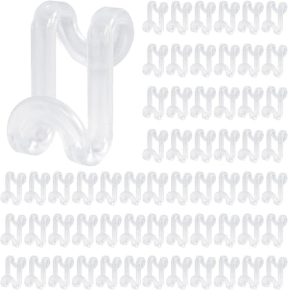 Hanger Hooks Space Saving, 60PCS Clothes Hanger Connector Hooks Closet Space Savers for Hanging Clothes, Clear