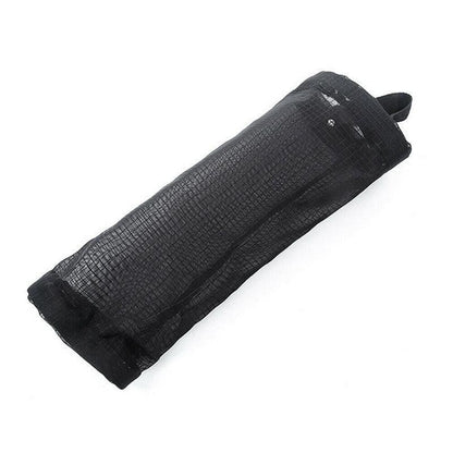 Hanging Mesh Bag Organizer Dispenser for Plastic or Trash Bags Storage Holder - Black