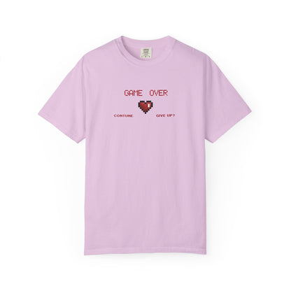 Game Over Pixel Heart Tee Retro Gaming Graphic Tee  Gamer Gift Tee