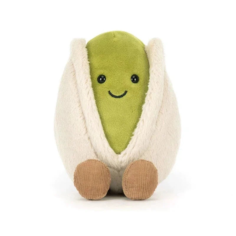 Happy Nut Pistachio Plush 12cm - Soft Green Nut Stuffed Toy
