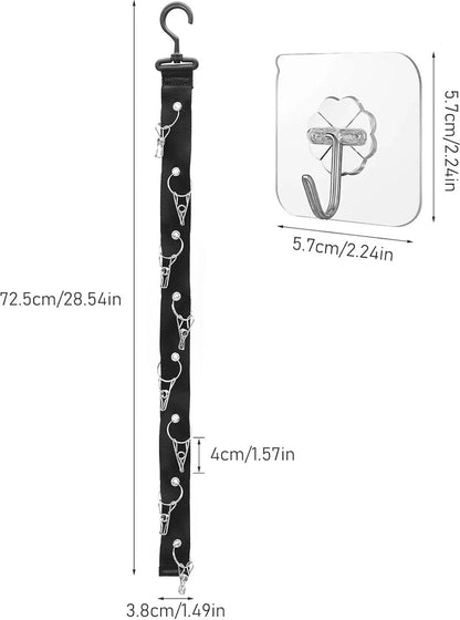 Hat Rack - 2 Pieces - Cap Rack - Cap Organizer - Wall Hat Hook - Hat Holder - Simple Hat Rack - Clothes Hanger - Cap Organizer - Cap Holder - Hanging Baseball Cap - Wall Mount with Hooks - 360 Degree Rotatable - 8 Hat Storage Clips