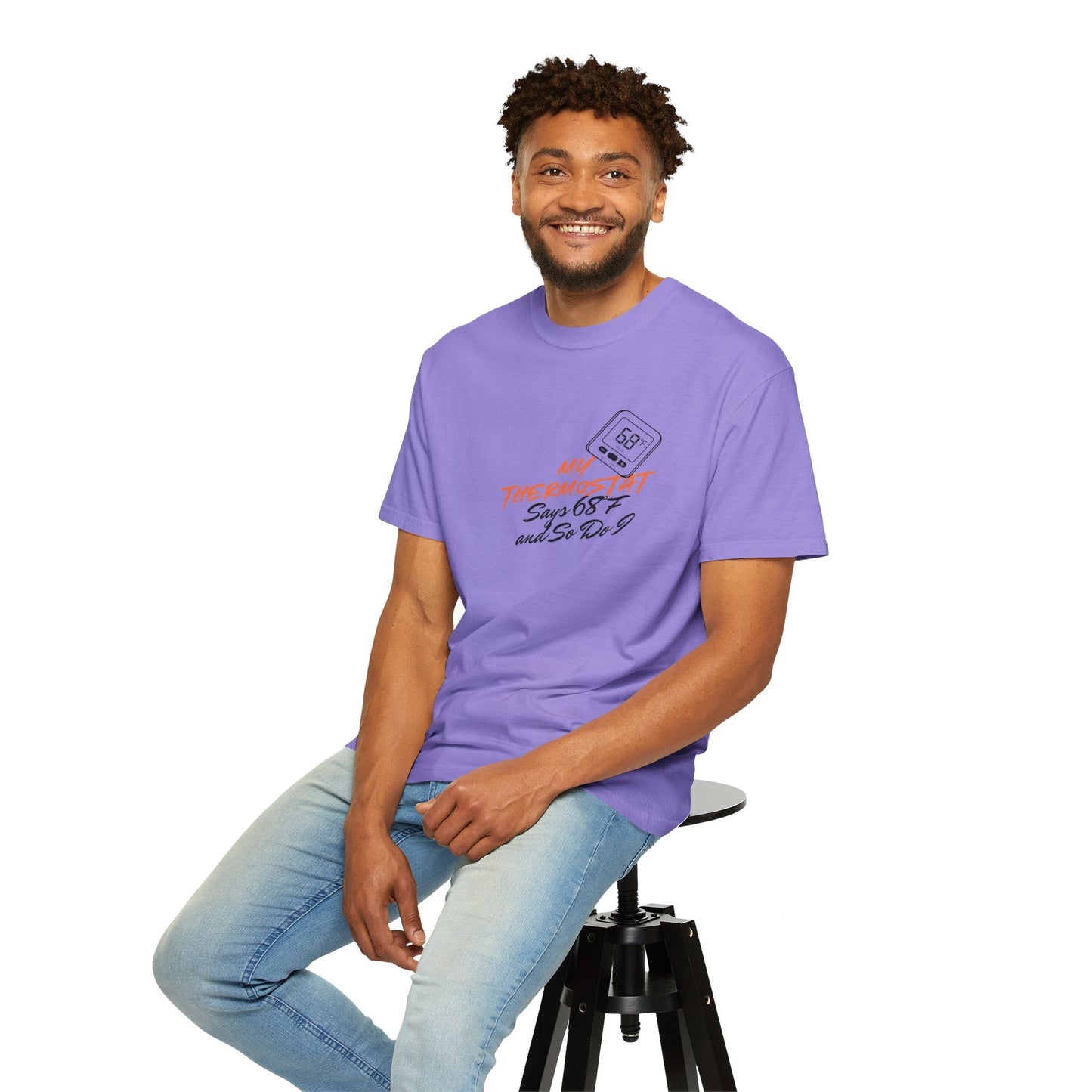 My Thermostat Says 68°F and So Do I Funny Thermostat Tee  Heatwave Graphic Tee, Comfort Colors 1717