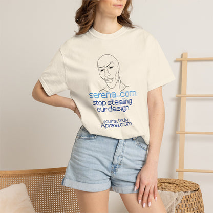 Stop Stealing Our Design Graphic Tee Serena | Minimalist Line Art Anti Theft Shirt | Comfort Colors | Aprasi