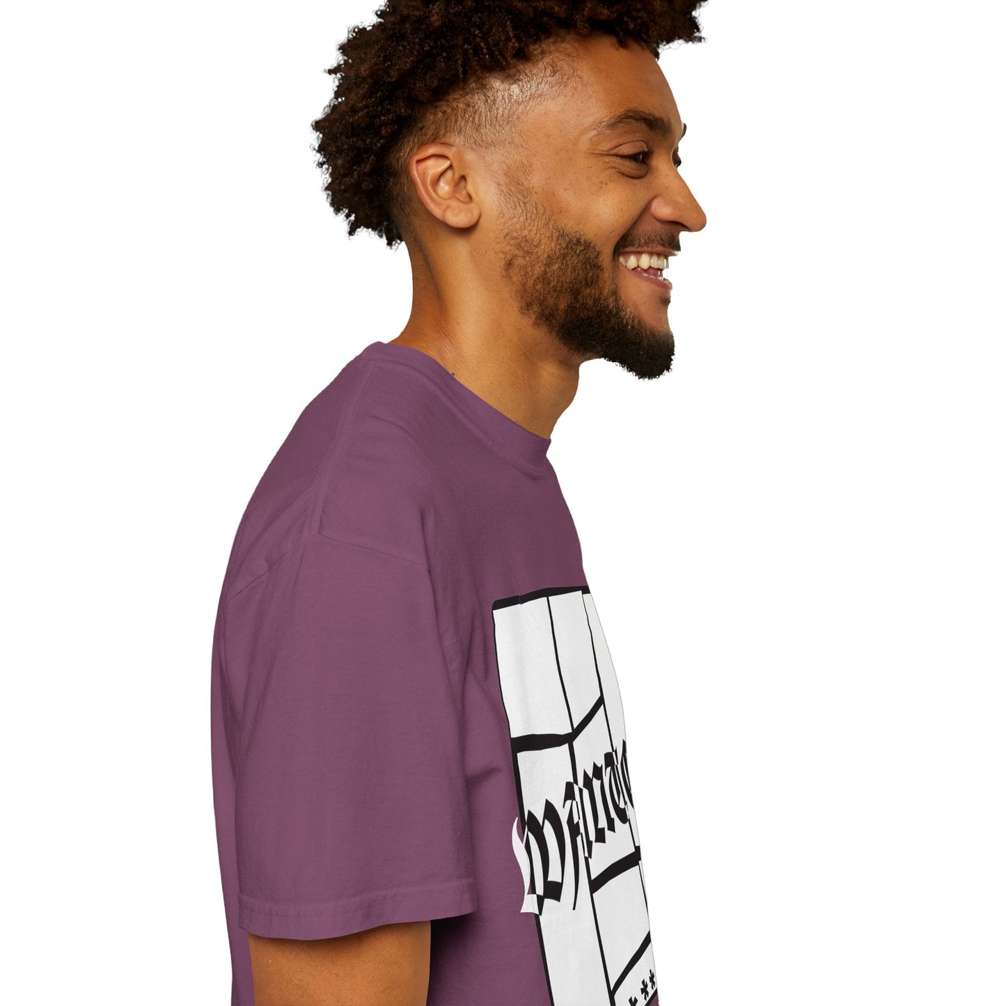 Wanted Graphic Tee Window Grid Design with wanted printed Tees