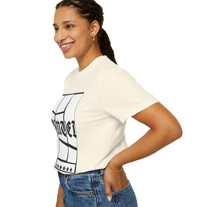 Wanted Graphic Tee Window Grid Design with wanted printed Tees