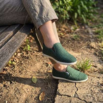 Green Hemp Slip-On Shoes – Organic Vegan Hemp Shoes