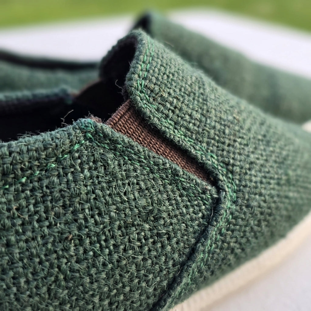Green Hemp Slip-On Shoes – Organic Vegan Hemp Shoes