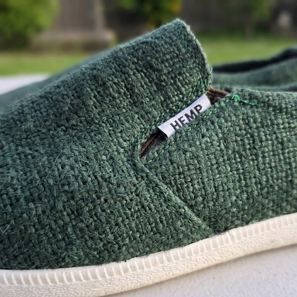 Green Hemp Slip-On Shoes – Organic Vegan Hemp Shoes