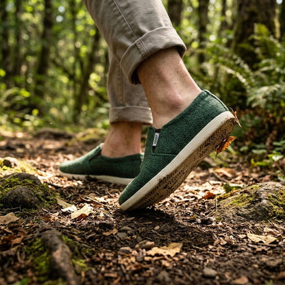 Green Hemp Slip-On Shoes – Organic Vegan Hemp Shoes