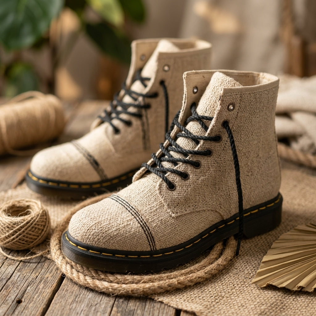 Hemp Hiking Boots – Ankle High Vegan Hemp Boots Australia