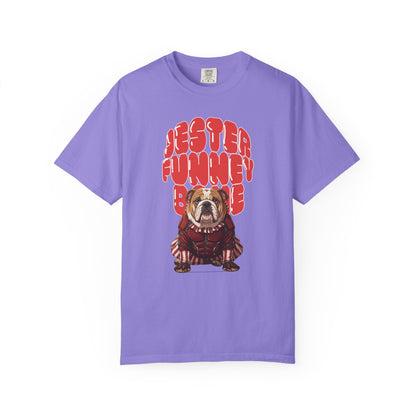 MissChiff Tees Bulldog Jester Graphic T-Shirt | Funny Bone Retro Dog Tee  Unisex Comfort Colors