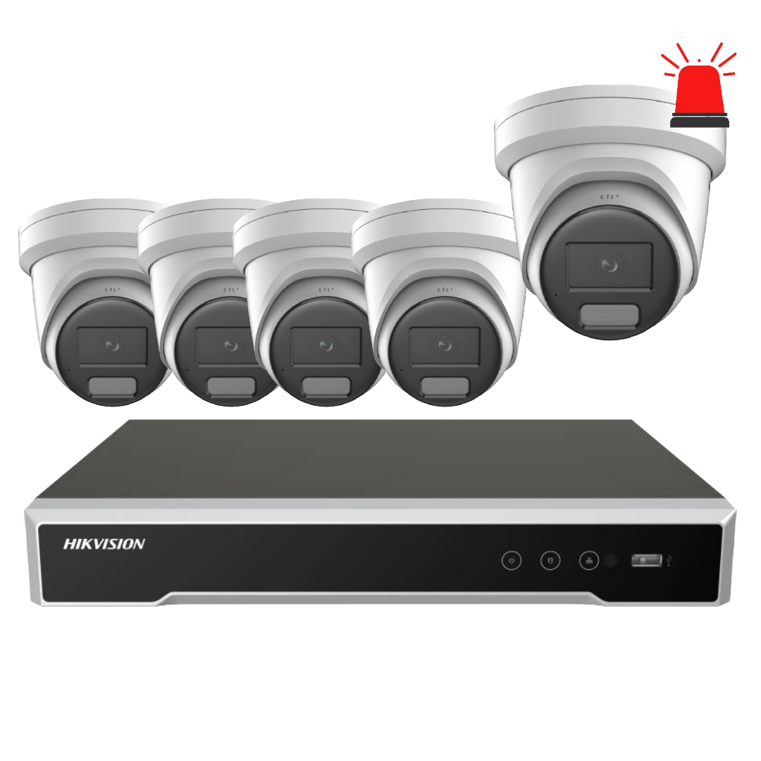 Hikvision 6MP Custom CCTV Kit – Up to 8 Cameras with DS-2CD2366G2H-IU DarkFighter / DS-2CD2367G3-LIS2UY/SL ColorVu Cameras & 8-Channel PoE NVR /V-Pro Acuseek