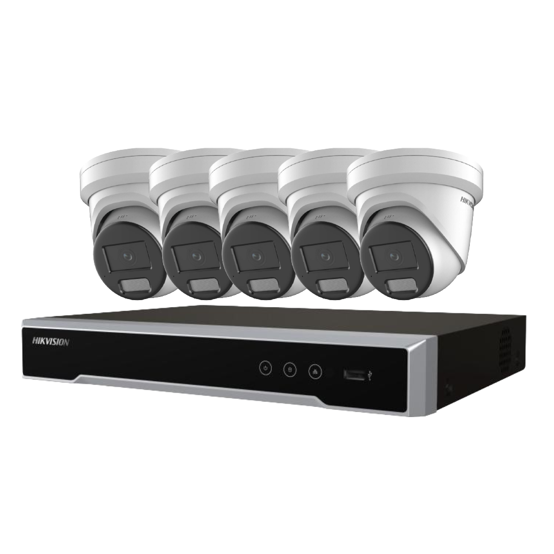 Hikvision 6MP Darkfighter AcuSense PoE upto 8 Camera Security CCTV Kit + 8‑Channel PoE NVR (DS‑2CD2366G2H‑I(U) + DS‑7608NI‑M2/8P) with Optional HDD