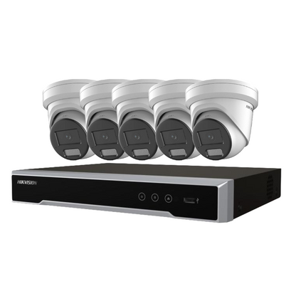 Hikvision 6MP Darkfighter AcuSense PoE upto 8 Camera Security CCTV Kit + 8‑Channel PoE NVR (DS‑2CD2366G2H‑I(U) + DS‑7608NI‑M2/8P) with Optional HDD