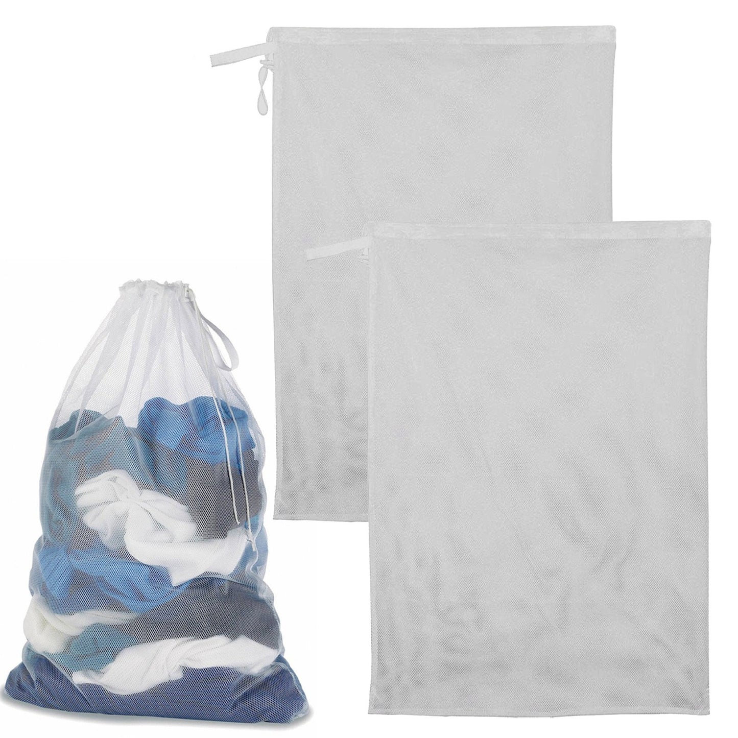 Honeycomb Delicates Bags for Washing Machine, Heavy Duty lingerie bags for Laundry, Travel Storage Organize Bag for Cotton Clothes, Sheet, Shoes, 1 Pcs, 15.75x11.81 23.62" x 35.4" Black/2 Pcs
