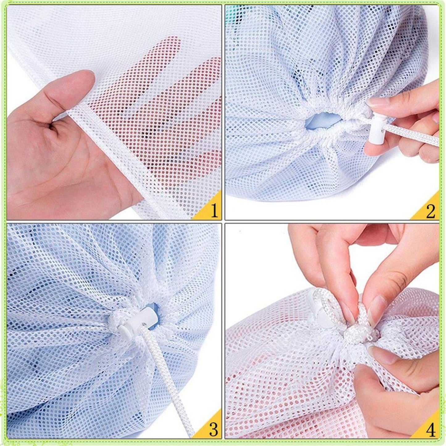 Honeycomb Delicates Bags for Washing Machine, Heavy Duty lingerie bags for Laundry, Travel Storage Organize Bag for Cotton Clothes, Sheet, Shoes, 1 Pcs, 15.75x11.81 23.62" x 35.4" White/2 Pcs