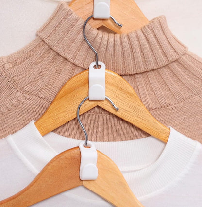 Hook - Connecting hook for hangers - 20 Hanger hooks - Ideal space saver for your wardrobe - Wit