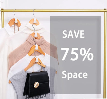 Hook - Connecting hook for hangers - 20 Hanger hooks - Ideal space saver for your wardrobe - Wit