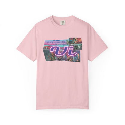 Vice City VI Retro Aesthetic Graphic Tee, Neon Miami Vibes  T-Shirt