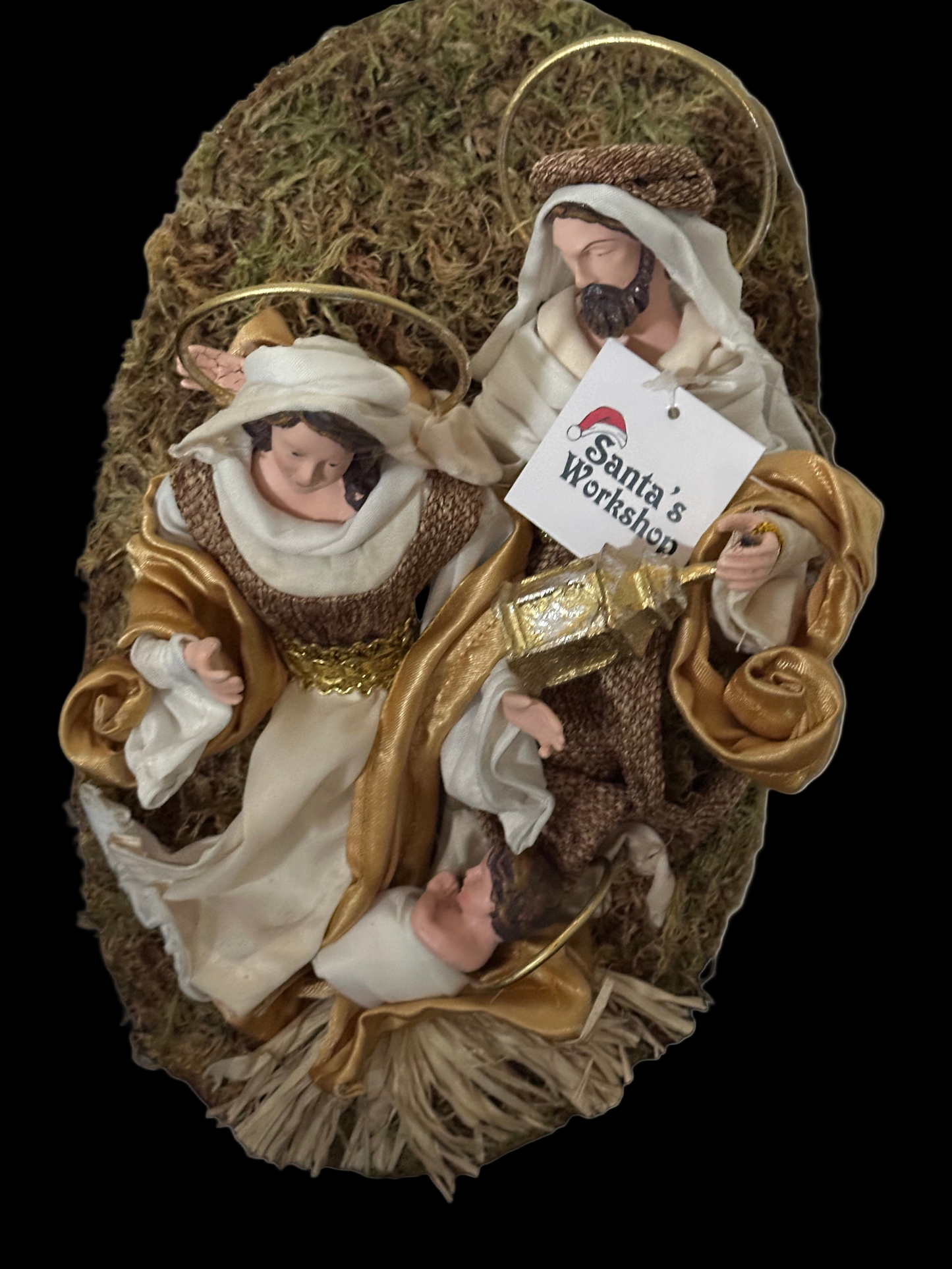🎄 6.5" Holy Family Christmas Nativity Wreath Ornament on 10" Wall Decor – Religious Christian Hanging Decoration for Holiday Home Display ✨