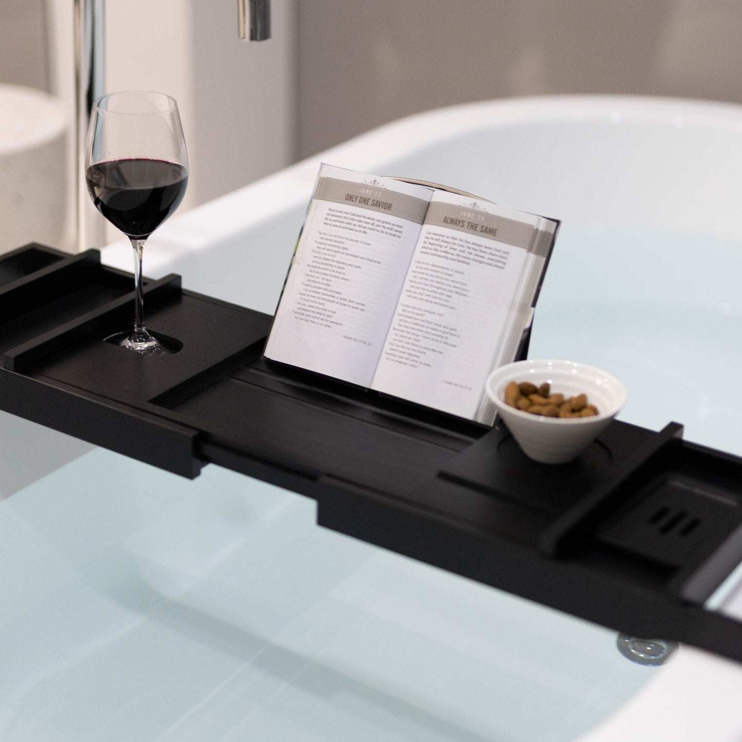 Serenity Bamboo Bath Caddy - Black