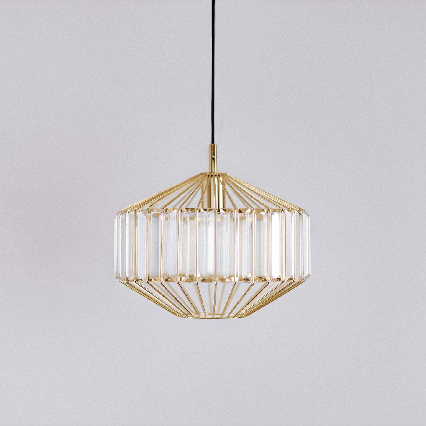 Butler Glass Prism Pendant Light - Gold