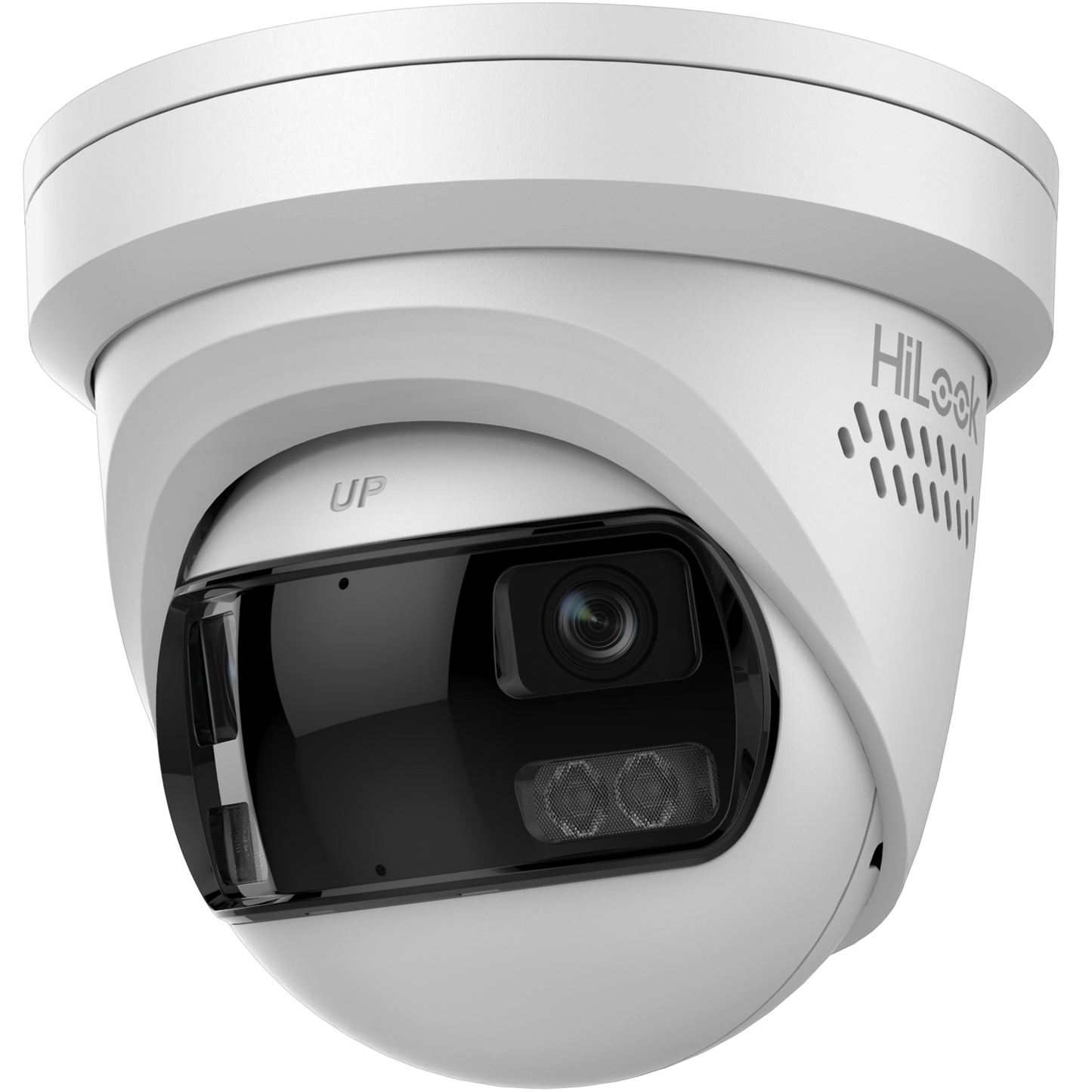 HiLook IPC-T289PH-MU/SL 8MP 4K Outdoor 180° Panoramic Turret All-in-One Camera with Dual IR, Smart Hybrid Light, Mic, and IP67 CCTV