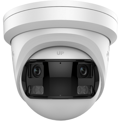 HiLook IPC-T289PH-MU/SL 8MP 4K Outdoor 180° Panoramic Turret All-in-One Camera with Dual IR, Smart Hybrid Light, Mic, and IP67 CCTV