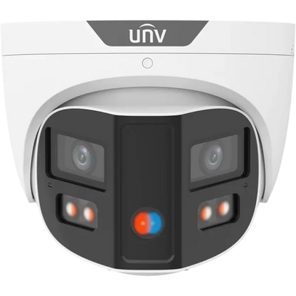 Uniview IPC3K28SE-ADF28KMC-DL-I0 4K 8MP ColorHunter Omniview Turret Network Camera with Warning Light & Speaker, Triguard, Prime-3