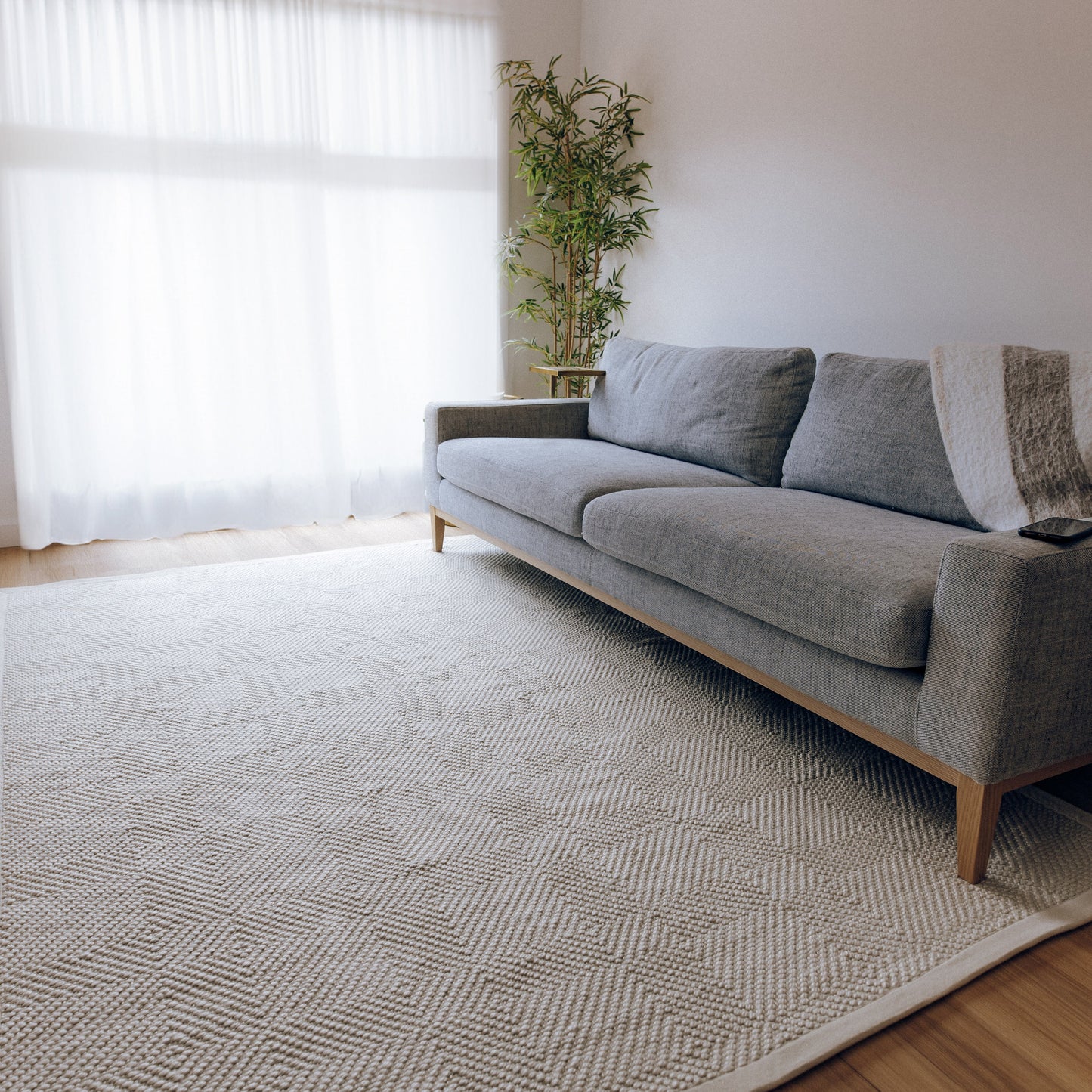 Janna Handwoven Floor Rug in Natural Tones