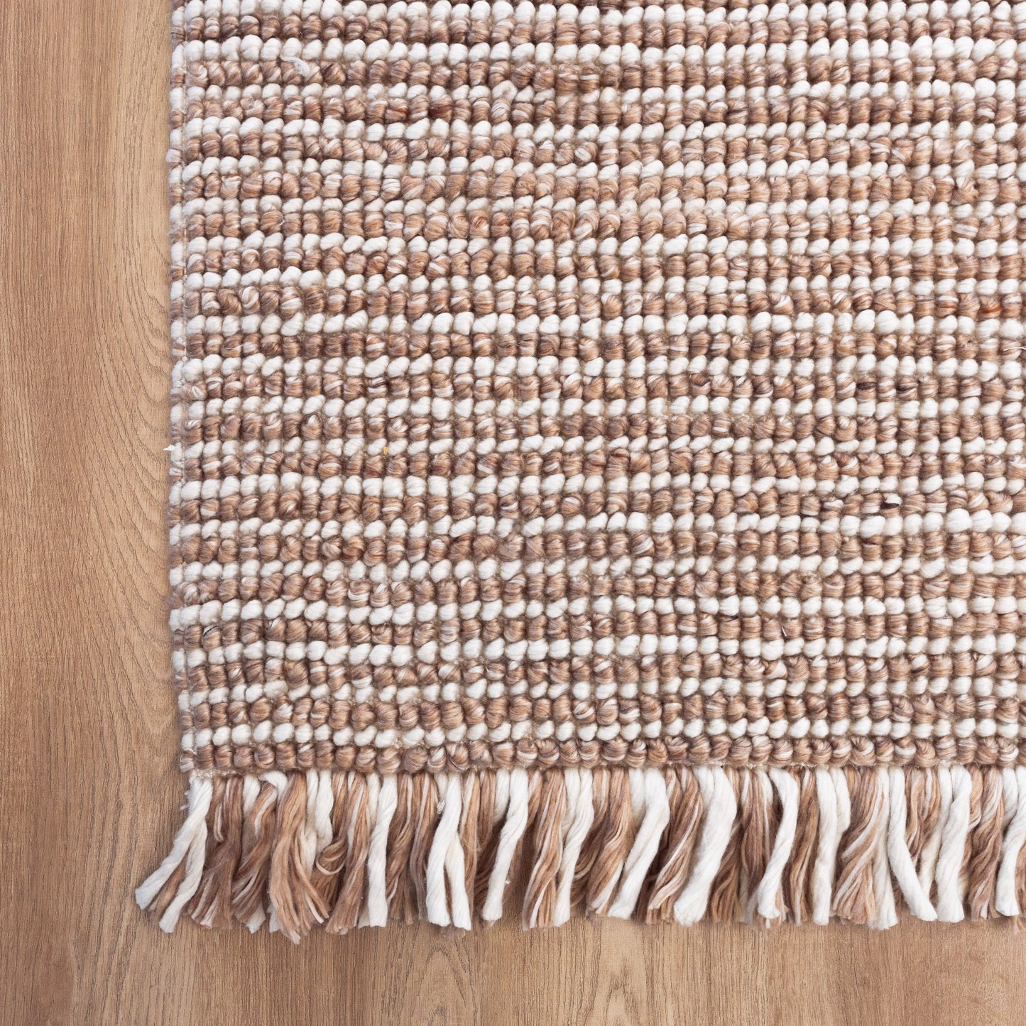 Amora Handwoven Floor Rug in Terracotta & Natural Tones
