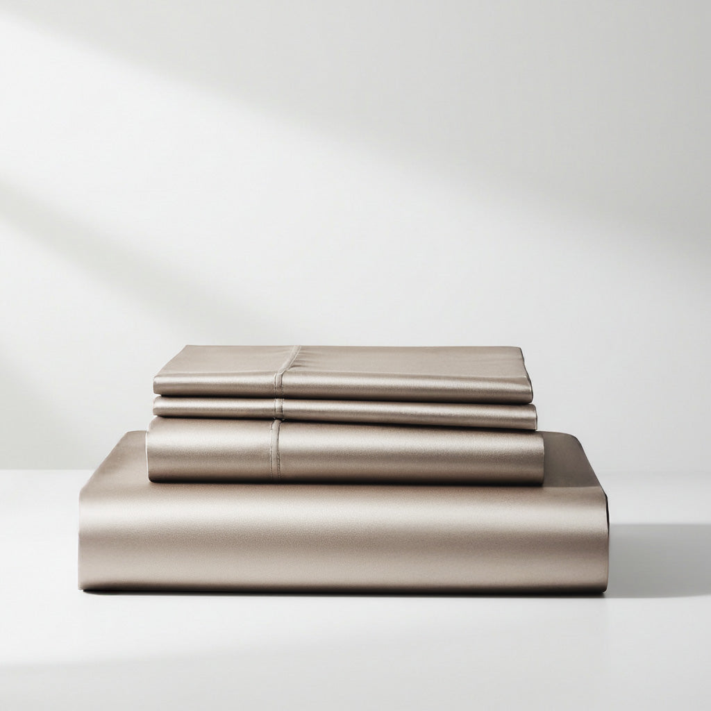 Satin Sheet Set - Champagne Latte