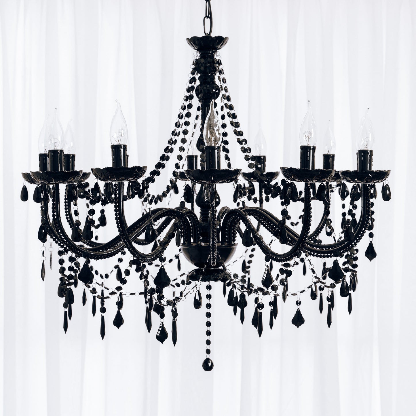 Cassie Chandelier 12 Light - Black