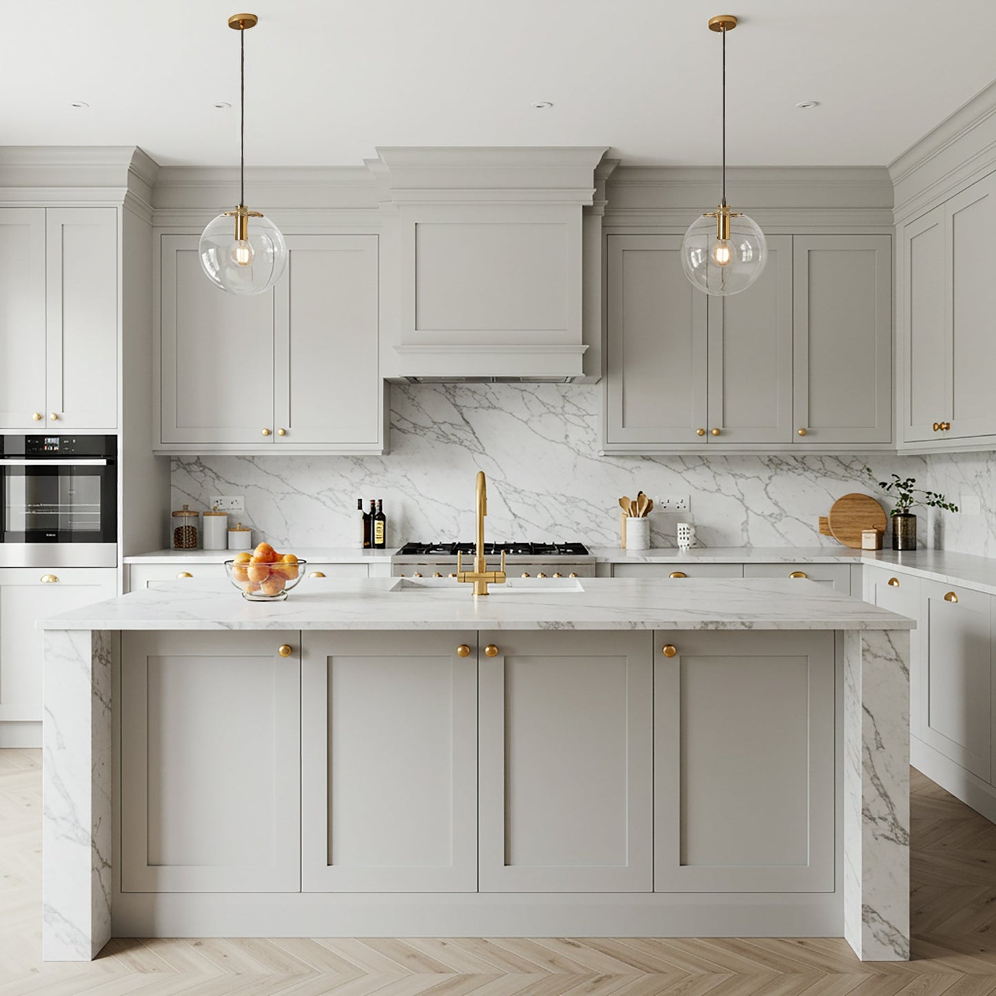 Ariana Glass Pendant Light - Gold