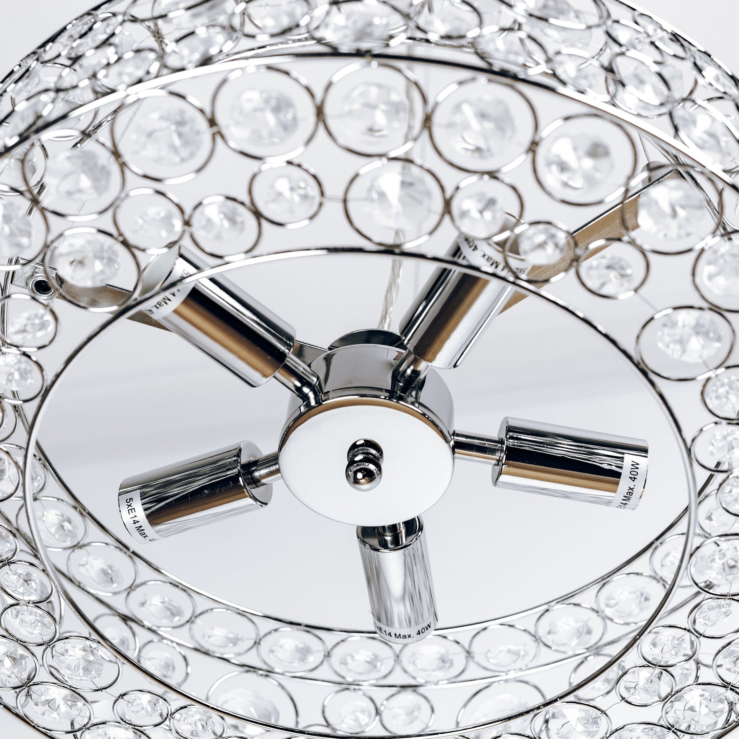 Chateau Crystal Pendant Light - Chrome