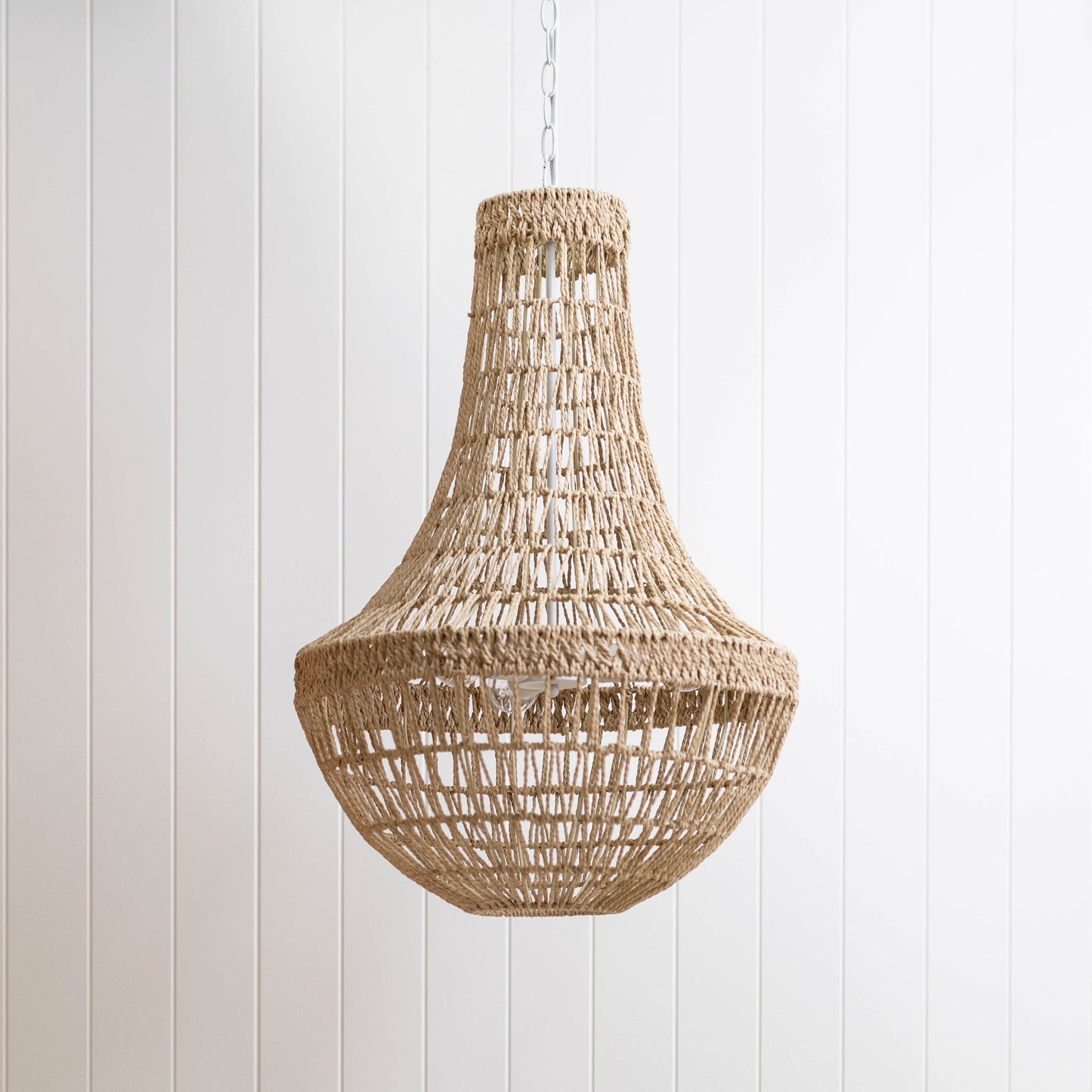 Como Empire Boho Rope Pendant Chandelier - Natural