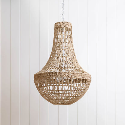 Como Empire Boho Rope Pendant Chandelier - Natural
