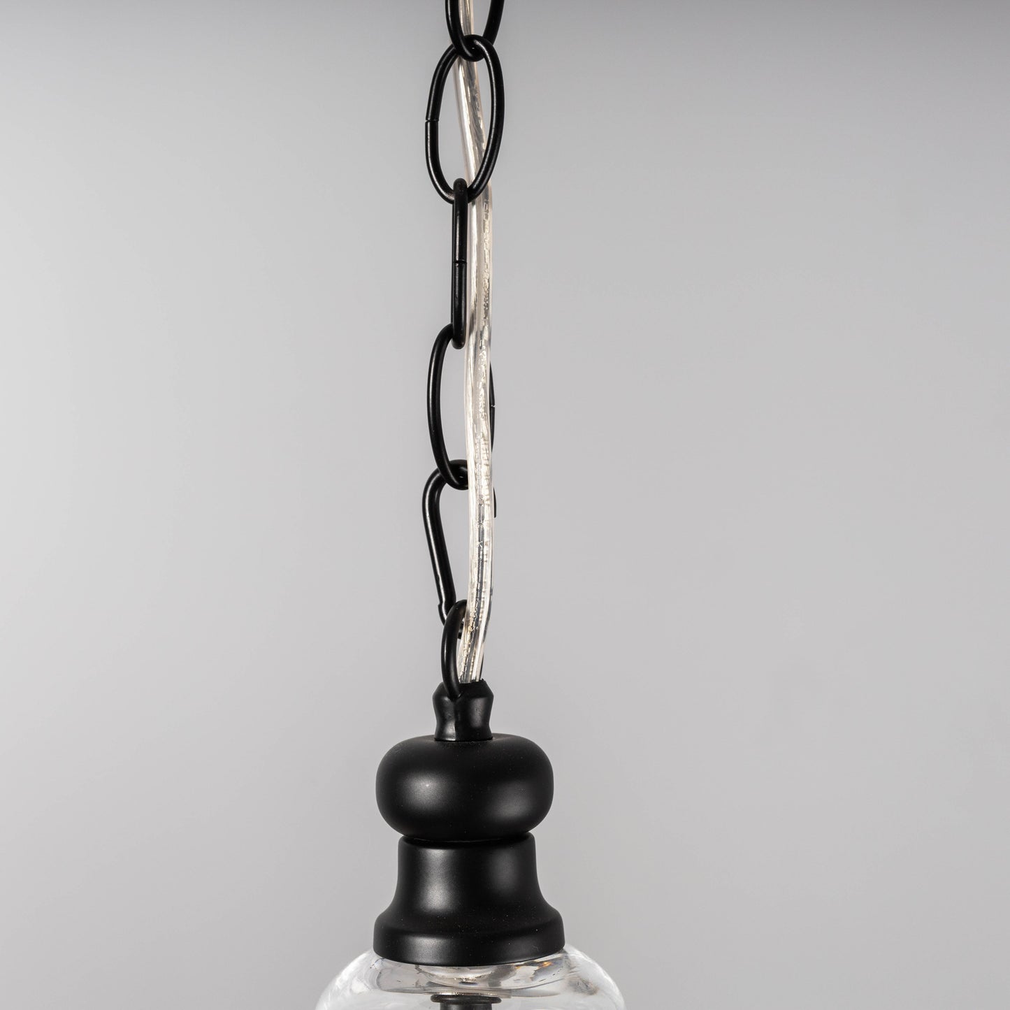 Gracie Glass Bell Shape Pendant Light - Black