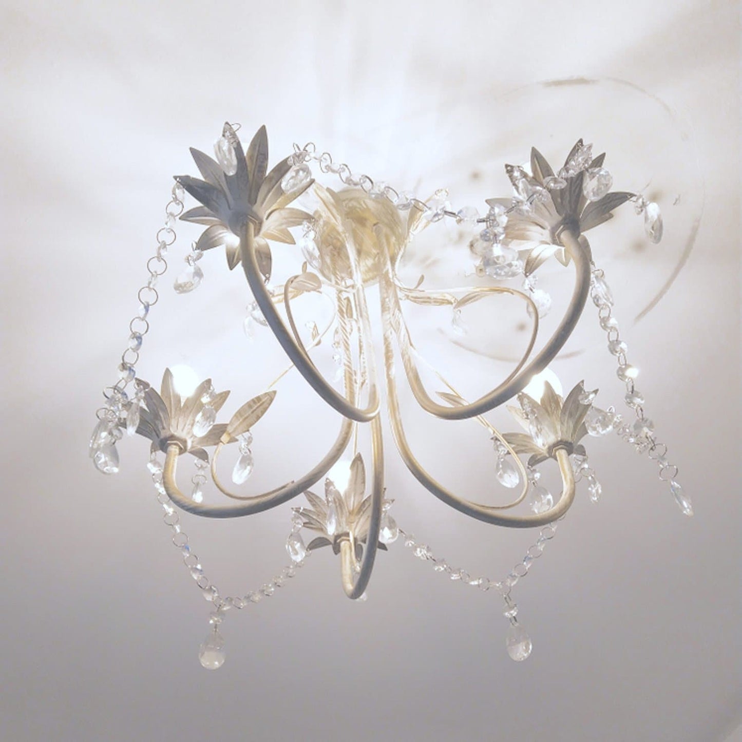 Harmony Leaf Chandelier 5 Light - White