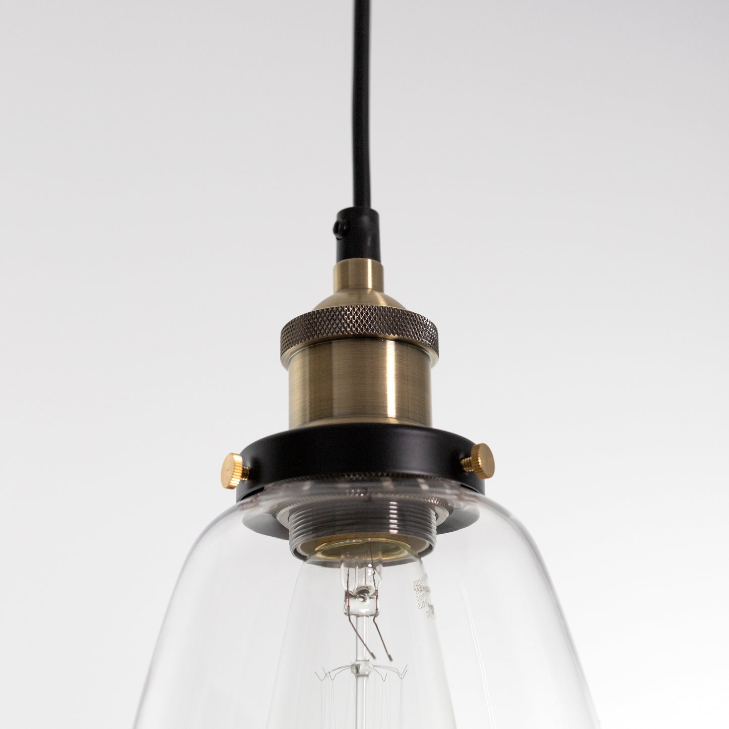 Lucy Glass Pendant Light - Brass
