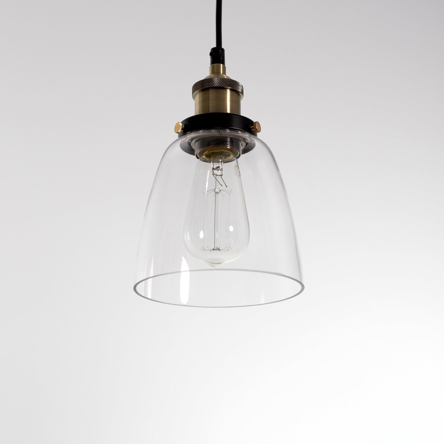 Lucy Glass Pendant Light - Brass