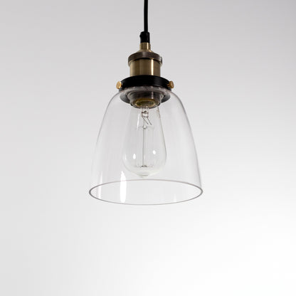 Lucy Glass Pendant Light - Brass