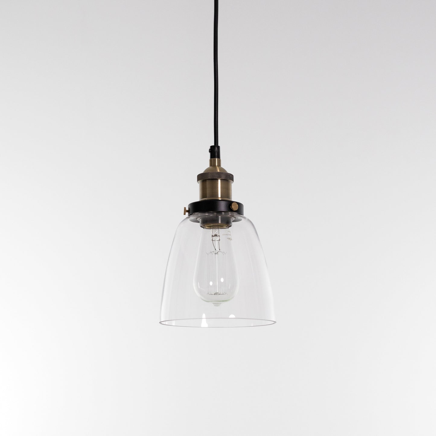 Lucy Glass Pendant Light - Brass