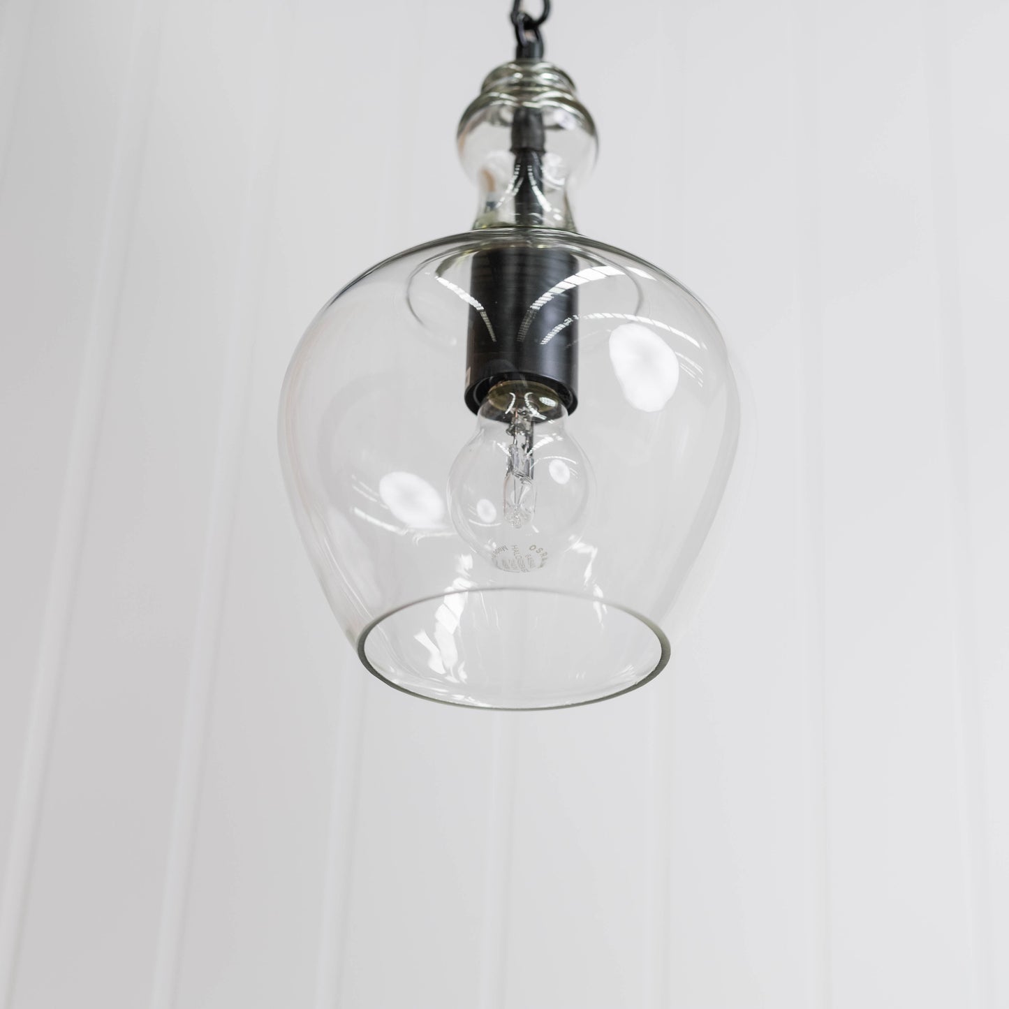 Valentine Glass Pendant Light - Matt Black
