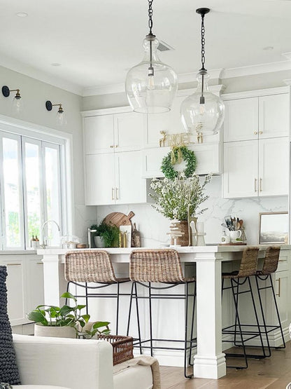 Valentine Glass Pendant Light - Matt Black
