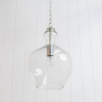 Valentine Glass Pendant Light - Chrome