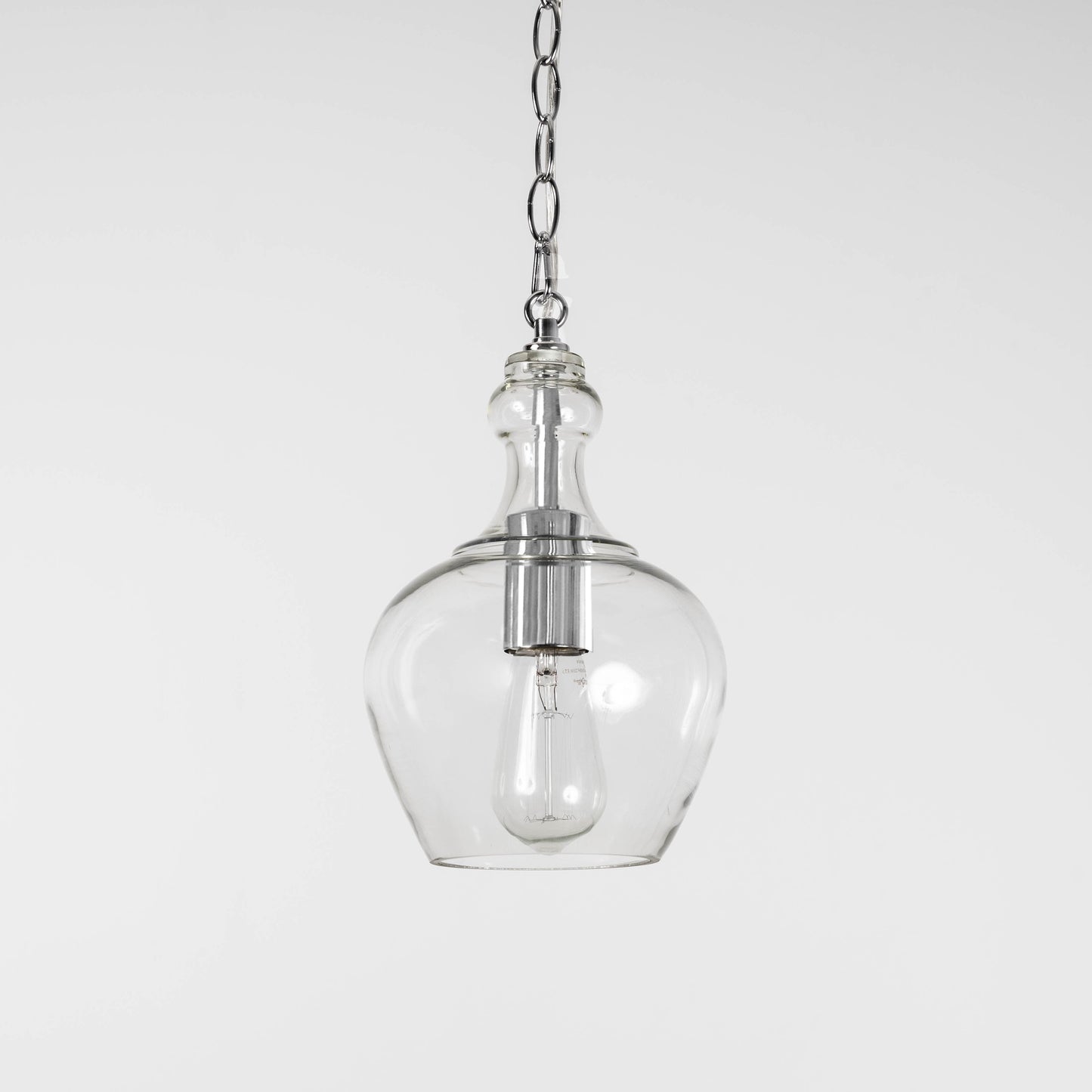 Valentine Glass Pendant Light - Chrome