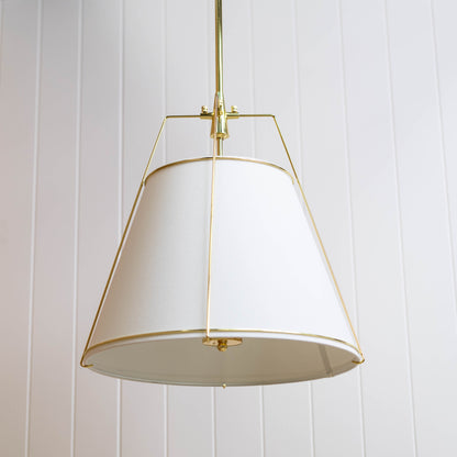 Jessie Pendant Light - White with Gold Hardware