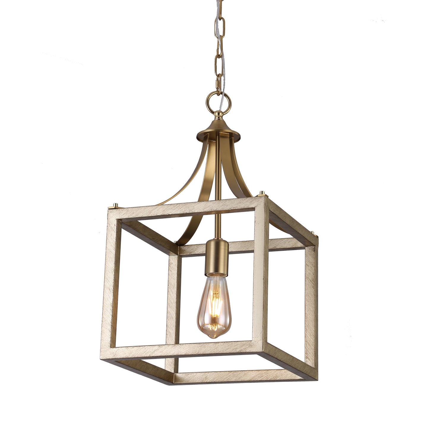 Langham Hampton Style Lantern Pendant Light - Brushed Gold